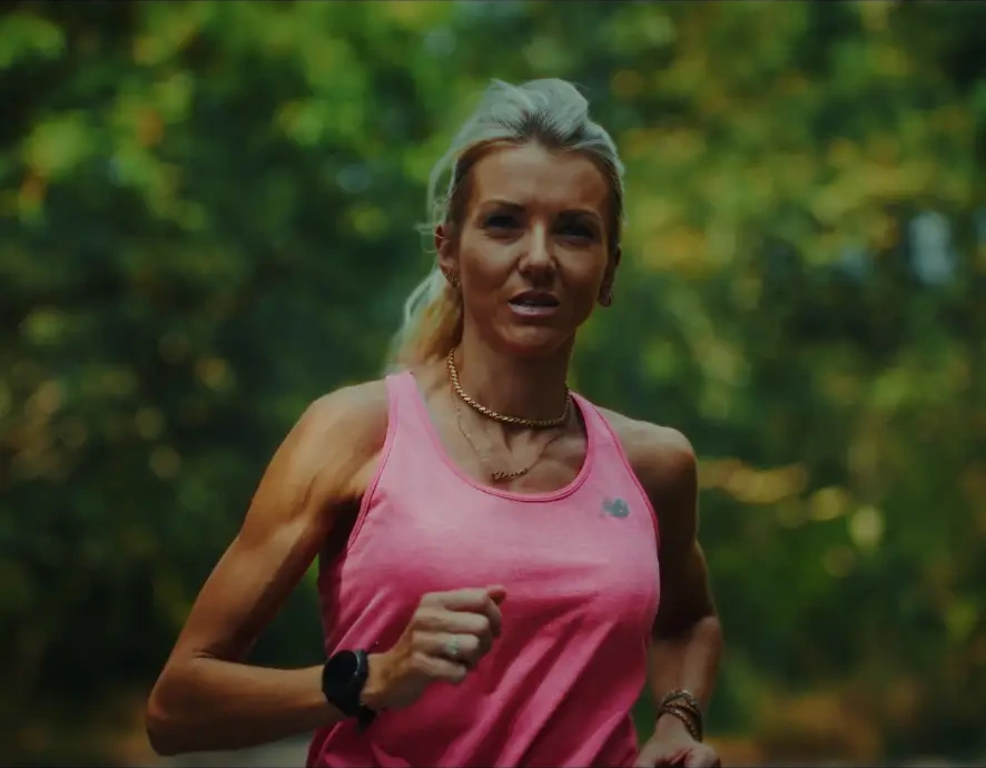 Claire Clancy running outdoors